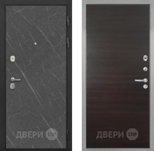 Входная металлическая Дверь Интекрон (INTECRON) Гектор Гранит Лава Оникс Гладкая Эковенге поперечный в Старой Купавне