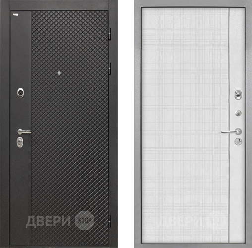 Входная металлическая Дверь Интекрон (INTECRON) Олимпия Black 4К В-07 с молдингом Лофт белый в Старой Купавне