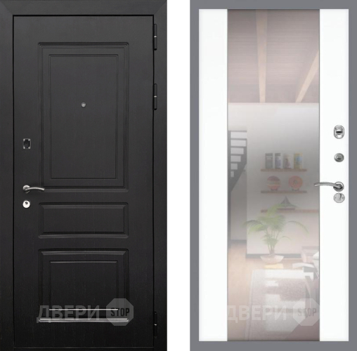 Входная металлическая Дверь Рекс (REX) 6 Венге СБ-16 Зеркало Силк Сноу в Старой Купавне