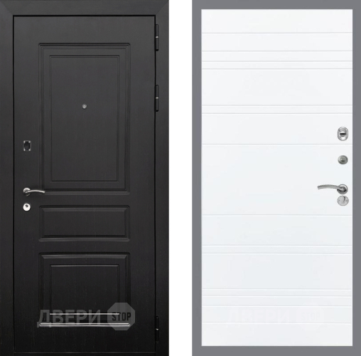 Входная металлическая Дверь Рекс (REX) 6 Венге Line Силк Сноу в Старой Купавне