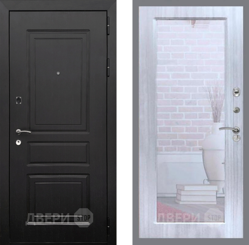 Входная металлическая Дверь Рекс (REX) 6 Венге Зеркало Пастораль Сандал белый в Старой Купавне