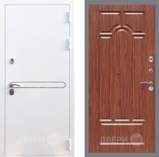 Входная металлическая Дверь Рекс (REX) 27 FL-58 орех тисненый в Старой Купавне