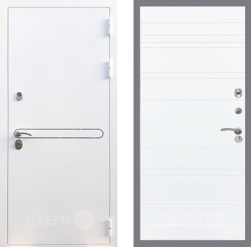 Входная металлическая Дверь Рекс (REX) 27 Line Силк Сноу в Старой Купавне