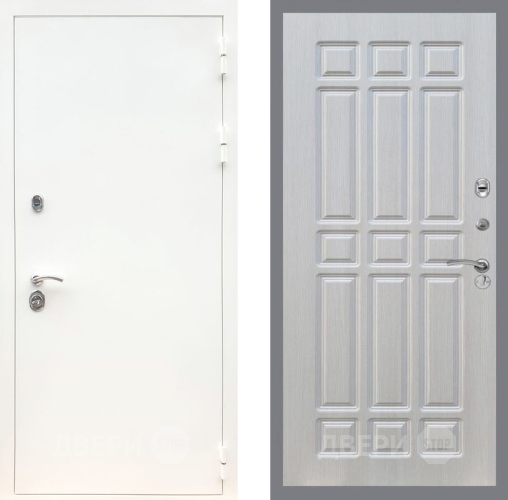 Входная металлическая Дверь Рекс (REX) 5 Белая Шагрень FL-33 Лиственница беж в Старой Купавне