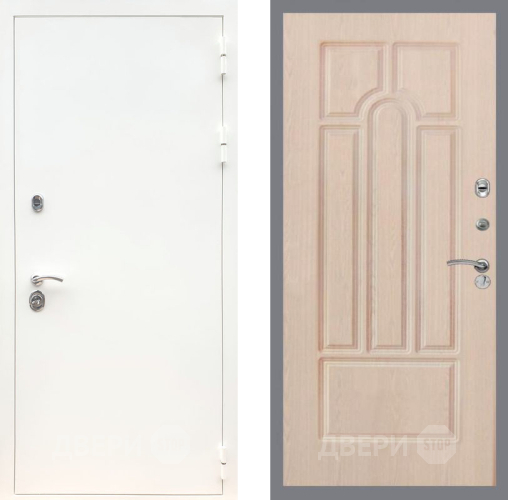 Дверь Рекс (REX) 5 Белая Шагрень FL-58 Беленый дуб в Старой Купавне