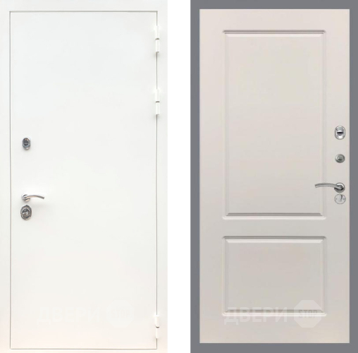 Входная металлическая Дверь Рекс (REX) 5 Белая Шагрень FL-117 Шампань в Старой Купавне