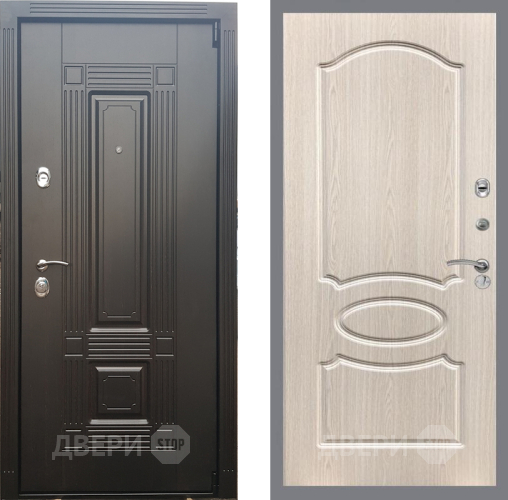 Входная металлическая Дверь Рекс (REX) 9 FL-128 Беленый дуб в Старой Купавне