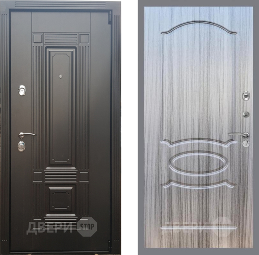 Входная металлическая Дверь Рекс (REX) 9 FL-128 Сандал грей в Старой Купавне