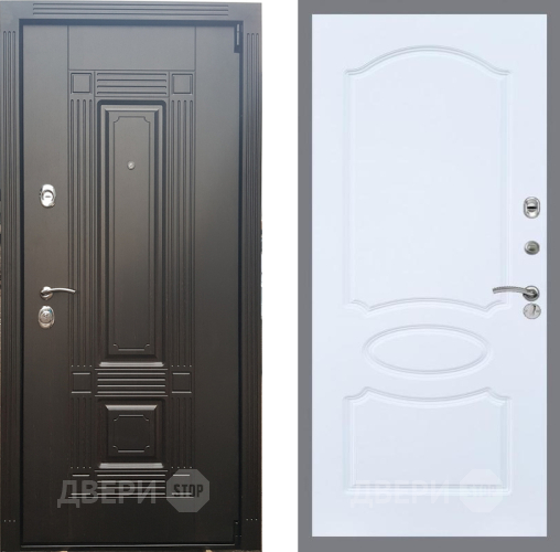 Входная металлическая Дверь Рекс (REX) 9 FL-128 Силк Сноу в Старой Купавне