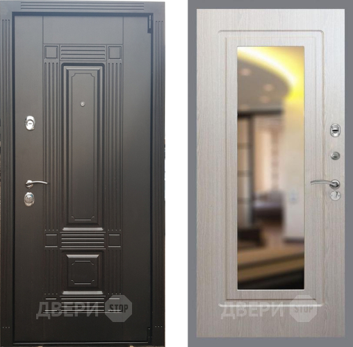 Входная металлическая Дверь Рекс (REX) 9 FLZ-120 Беленый дуб в Старой Купавне