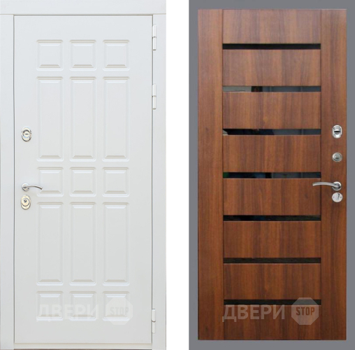 Дверь Рекс (REX) 8 Силк Сноу СБ-14 стекло черное Орех бренди в Старой Купавне