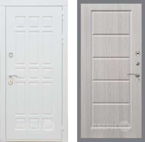 Входная металлическая Дверь Рекс (REX) 8 Силк Сноу FL-39 Беленый дуб в Старой Купавне