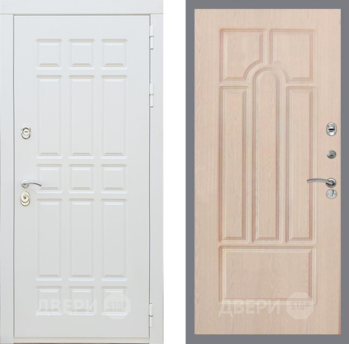 Входная металлическая Дверь Рекс (REX) 8 Силк Сноу FL-58 Беленый дуб в Старой Купавне