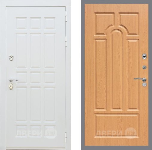 Входная металлическая Дверь Рекс (REX) 8 Силк Сноу FL-58 Дуб в Старой Купавне