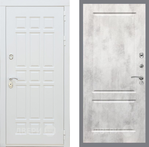 Входная металлическая Дверь Рекс (REX) 8 Силк Сноу FL-117 Бетон светлый в Старой Купавне