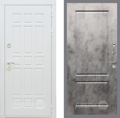 Входная металлическая Дверь Рекс (REX) 8 Силк Сноу FL-117 Бетон темный в Старой Купавне