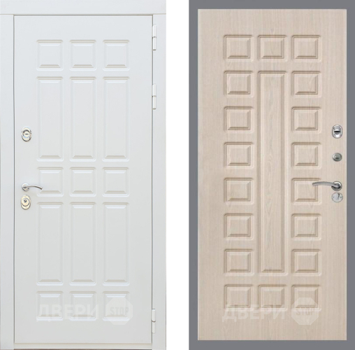 Входная металлическая Дверь Рекс (REX) 8 Силк Сноу FL-183 Беленый дуб в Старой Купавне