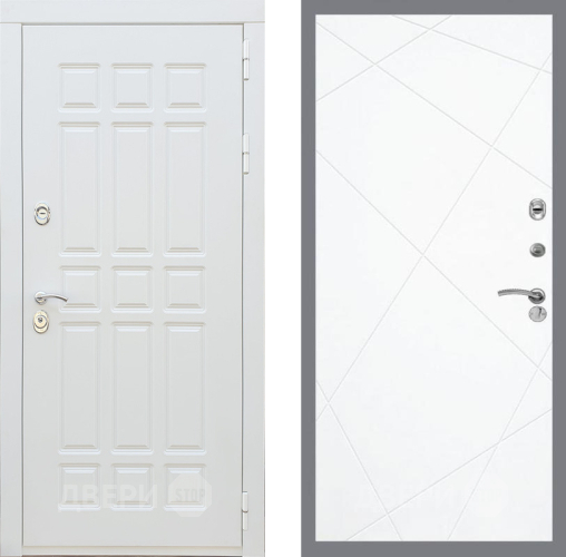 Входная металлическая Дверь Рекс (REX) 8 Силк Сноу FL-291 Силк Сноу в Старой Купавне