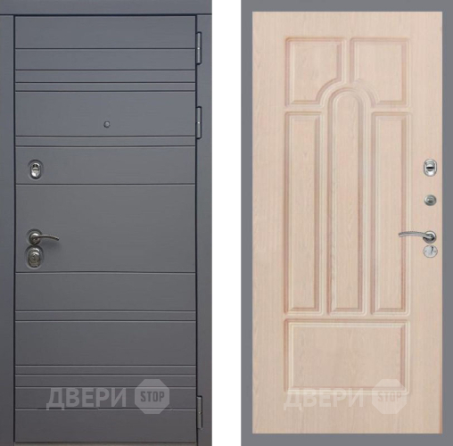 Входная металлическая Дверь Рекс (REX) 14 силк титан FL-58 Беленый дуб в Старой Купавне