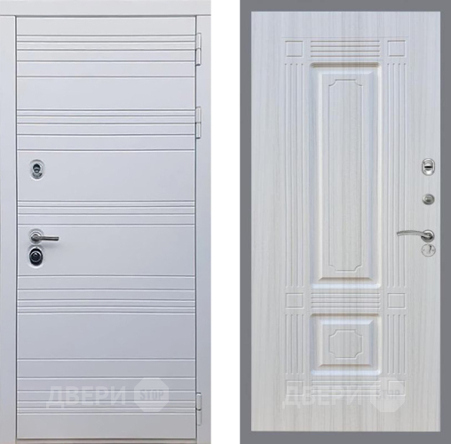 Входная металлическая Дверь Рекс (REX) 14 Силк Сноу FL-2 Сандал белый в Старой Купавне
