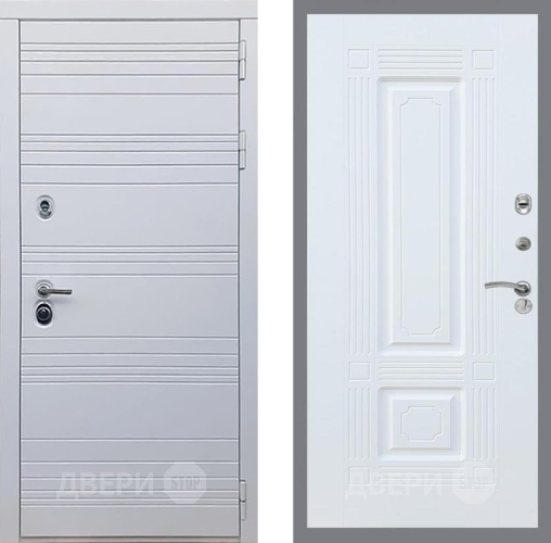 Входная металлическая Дверь Рекс (REX) 14 Силк Сноу FL-2 Силк Сноу в Старой Купавне