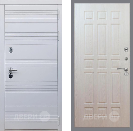 Входная металлическая Дверь Рекс (REX) 14 Силк Сноу FL-33 Беленый дуб в Старой Купавне