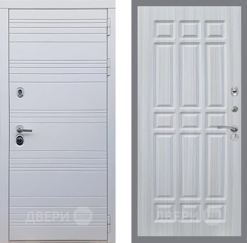 Входная металлическая Дверь Рекс (REX) 14 Силк Сноу FL-33 Сандал белый в Старой Купавне