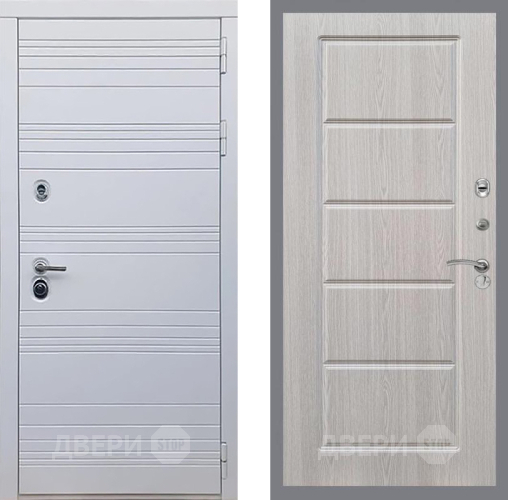 Входная металлическая Дверь Рекс (REX) 14 Силк Сноу FL-39 Беленый дуб в Старой Купавне