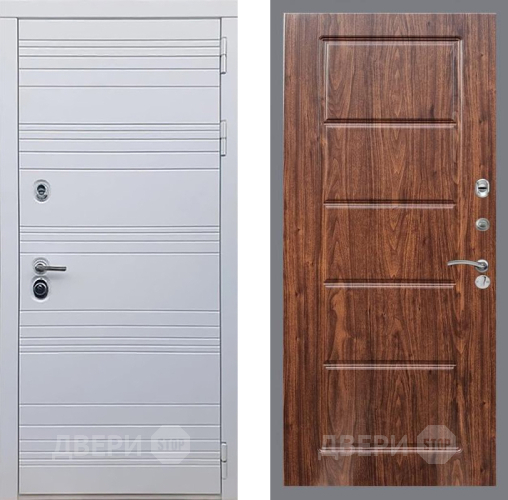 Входная металлическая Дверь Рекс (REX) 14 Силк Сноу FL-39 орех тисненый в Старой Купавне