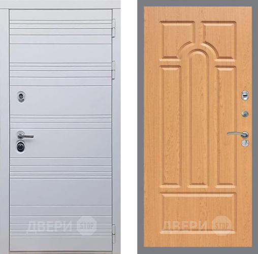 Входная металлическая Дверь Рекс (REX) 14 Силк Сноу FL-58 Дуб в Старой Купавне