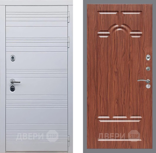 Входная металлическая Дверь Рекс (REX) 14 Силк Сноу FL-58 орех тисненый в Старой Купавне