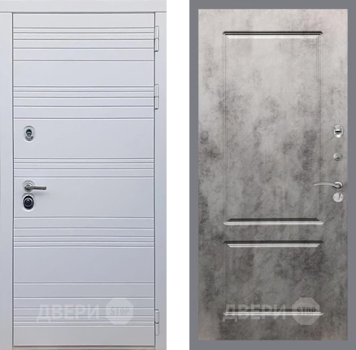 Входная металлическая Дверь Рекс (REX) 14 Силк Сноу FL-117 Бетон темный в Старой Купавне