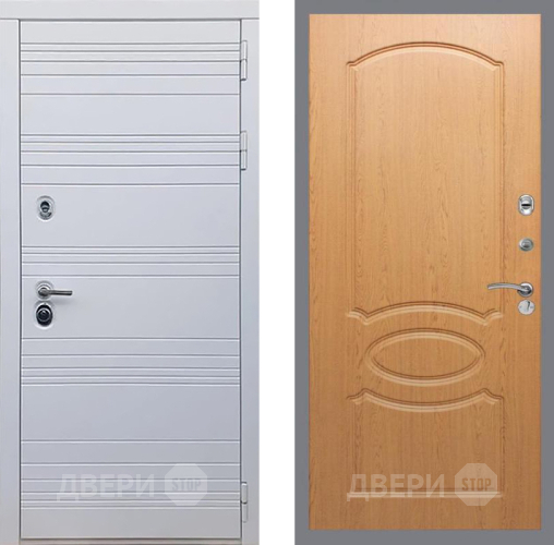 Входная металлическая Дверь Рекс (REX) 14 Силк Сноу FL-128 Дуб в Старой Купавне