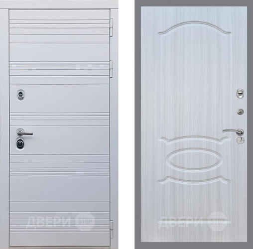 Входная металлическая Дверь Рекс (REX) 14 Силк Сноу FL-128 Сандал белый в Старой Купавне