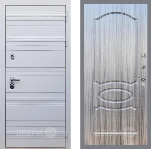 Входная металлическая Дверь Рекс (REX) 14 Силк Сноу FL-128 Сандал грей в Старой Купавне