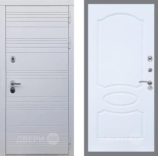 Входная металлическая Дверь Рекс (REX) 14 Силк Сноу FL-128 Силк Сноу в Старой Купавне
