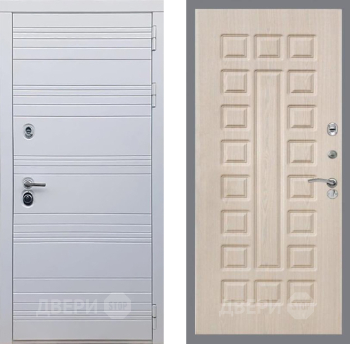 Входная металлическая Дверь Рекс (REX) 14 Силк Сноу FL-183 Беленый дуб в Старой Купавне