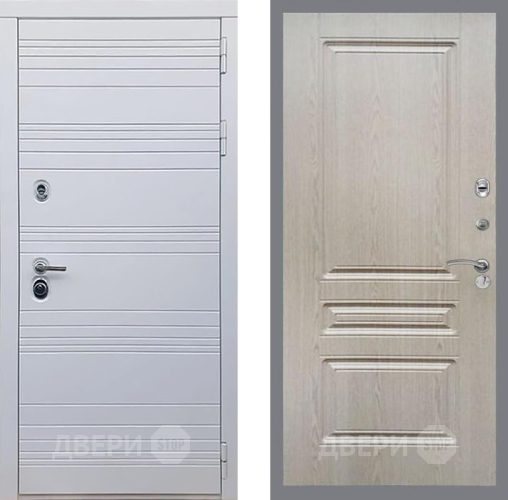 Входная металлическая Дверь Рекс (REX) 14 Силк Сноу FL-243 Беленый дуб в Старой Купавне