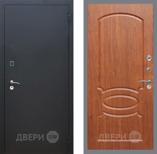 Входная металлическая Дверь Рекс (REX) 1A Черный Муар FL-128 Морёная берёза в Старой Купавне