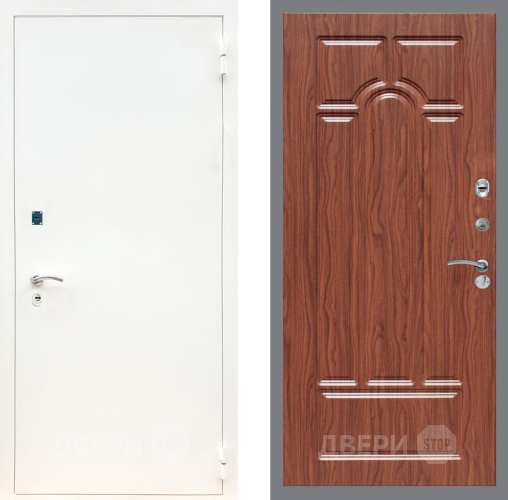 Дверь Рекс (REX) 1А Белая шагрень FL-58 орех тисненый в Старой Купавне