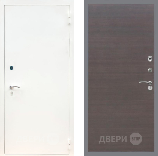 Входная металлическая Дверь Рекс (REX) 1А Белая шагрень GL венге поперечный в Старой Купавне