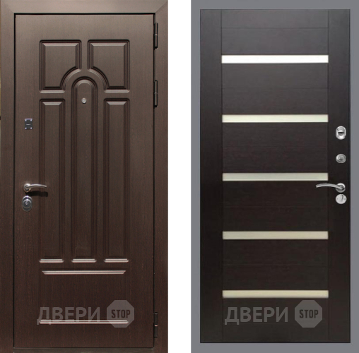 Дверь Рекс (REX) Эврика СБ-14 стекло белое венге поперечный в Старой Купавне