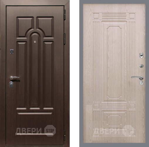 Входная металлическая Дверь Рекс (REX) Эврика FL-2 Беленый дуб в Старой Купавне