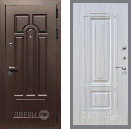 Входная металлическая Дверь Рекс (REX) Эврика FL-2 Сандал белый в Старой Купавне