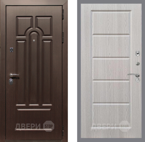 Входная металлическая Дверь Рекс (REX) Эврика FL-39 Беленый дуб в Старой Купавне