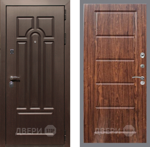 Входная металлическая Дверь Рекс (REX) Эврика FL-39 орех тисненый в Старой Купавне