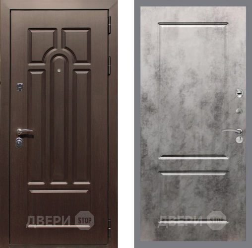 Входная металлическая Дверь Рекс (REX) Эврика FL-117 Бетон темный в Старой Купавне