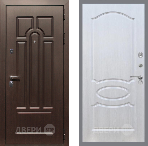 Входная металлическая Дверь Рекс (REX) Эврика FL-128 Лиственница беж в Старой Купавне