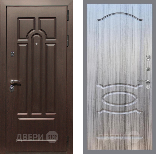 Входная металлическая Дверь Рекс (REX) Эврика FL-128 Сандал грей в Старой Купавне