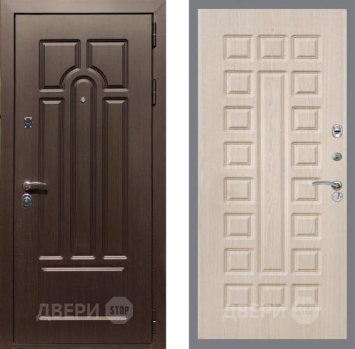 Входная металлическая Дверь Рекс (REX) Эврика FL-183 Беленый дуб в Старой Купавне